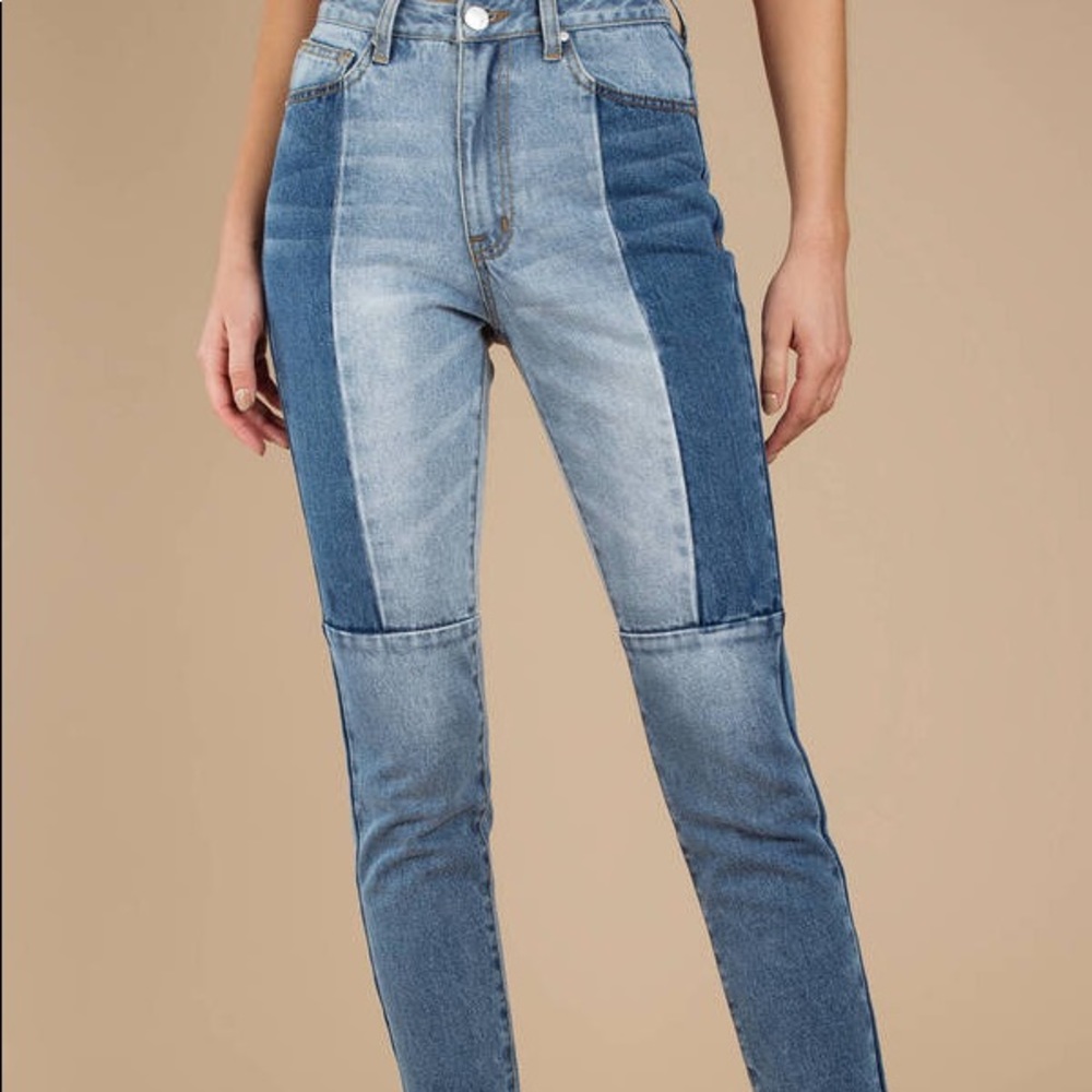 Patchwork Girlfriend jeans - Tobi